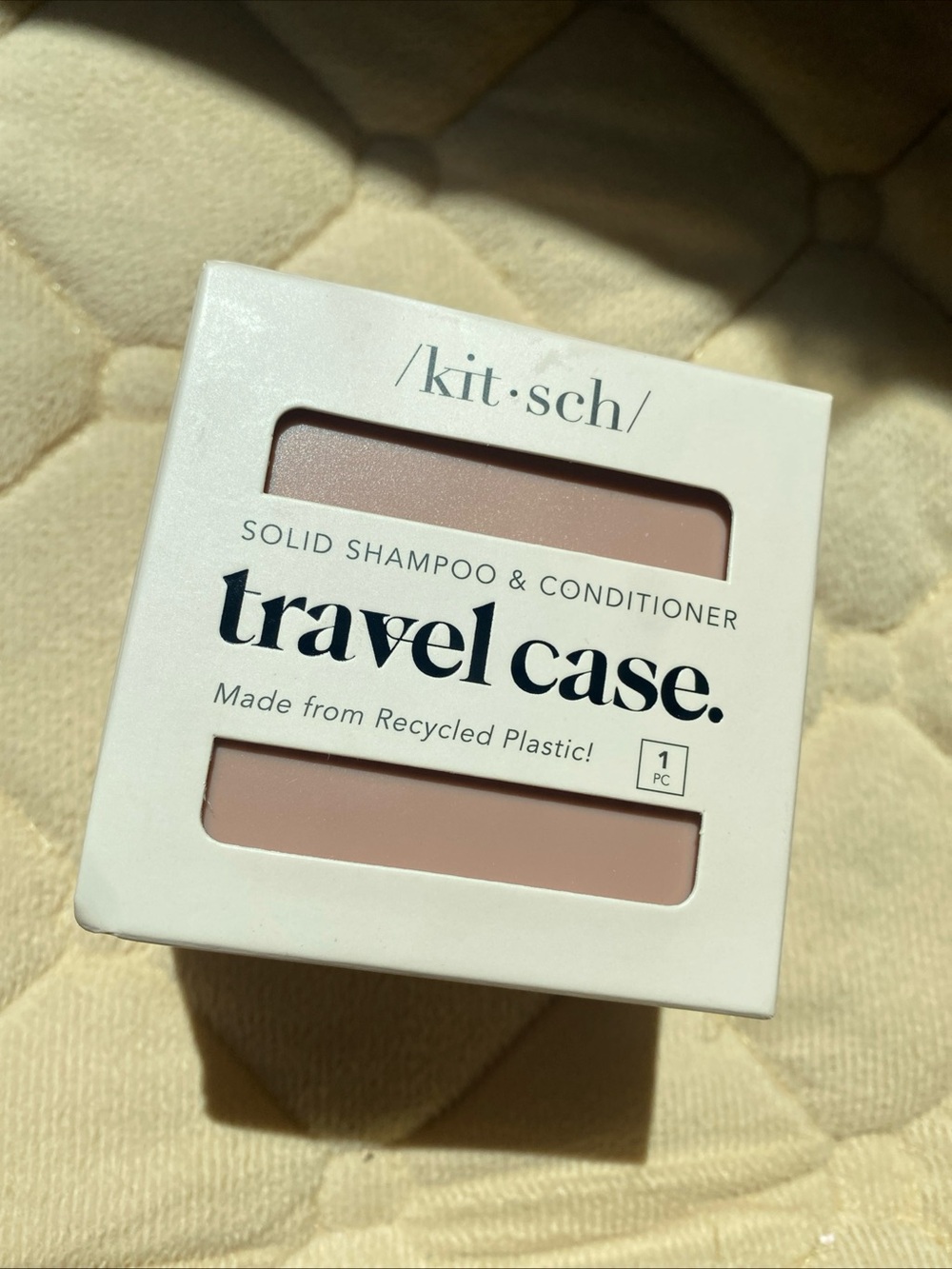 Kitsch Solid Shampoo & Conditioner Travel Case New in sealed box